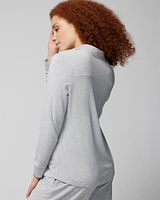 Cool Nights Long-Sleeve Notch Collar Top