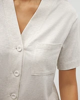 Most Loved Cotton Button-Front Tee