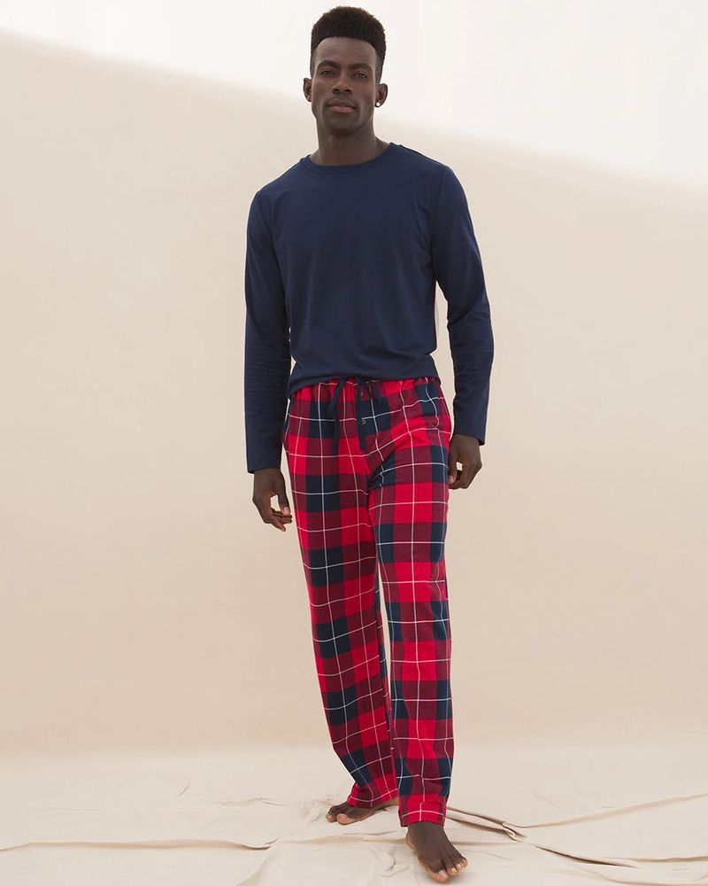 Soma Family Pajama Men's Pajama Set, Plaid, Red & Blue, size XL, Christmas Pajamas by Soma, Gifts For Women