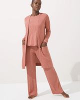 Soma Brushed Cozy Rib Pajama Pants, AUBURN W CEDARWOOD CD