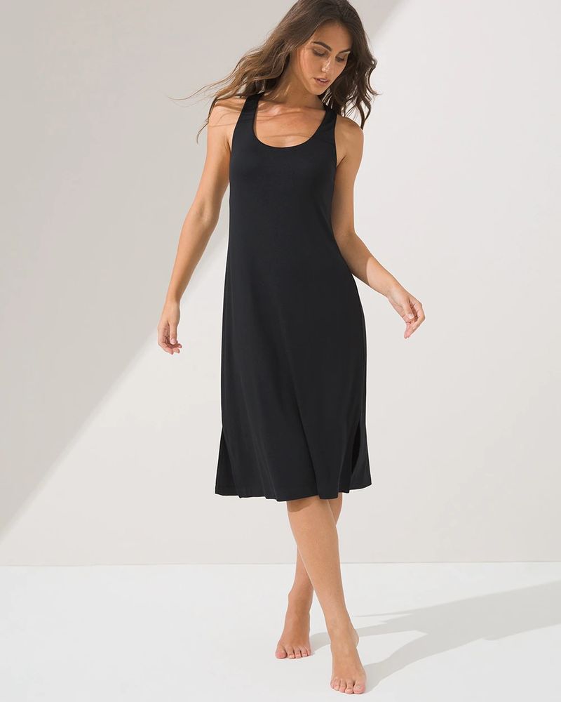 Soma Cool Nights + Days Chemise Nightgown, Black