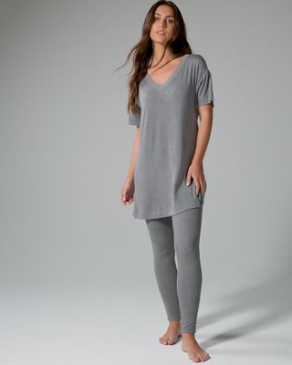 Soma Cool Nights + Days Legging Set, Gray, size XS