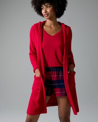 Soma Boucle Cardigan Wrap, 0, Red, size XS, Christmas Pajamas