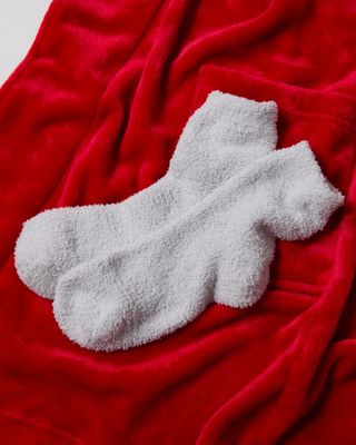 Soma Fuzzy Socks, Gray, size One Size