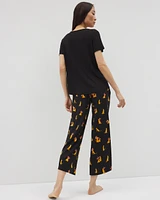 Cool Nights Short-Sleeve + Cropped Pants Pajama Set