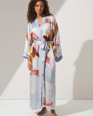 Soma Soma Sensual Silk Kimono Robe, NATURES ESSENCE POWER, Size XXL