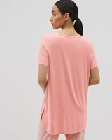 Cool Nights Short Sleeve Pajama Tunic Tee