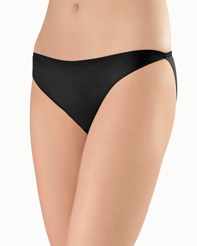 Soma Vanishing Edge Microfiber Bikini Underwear, Black