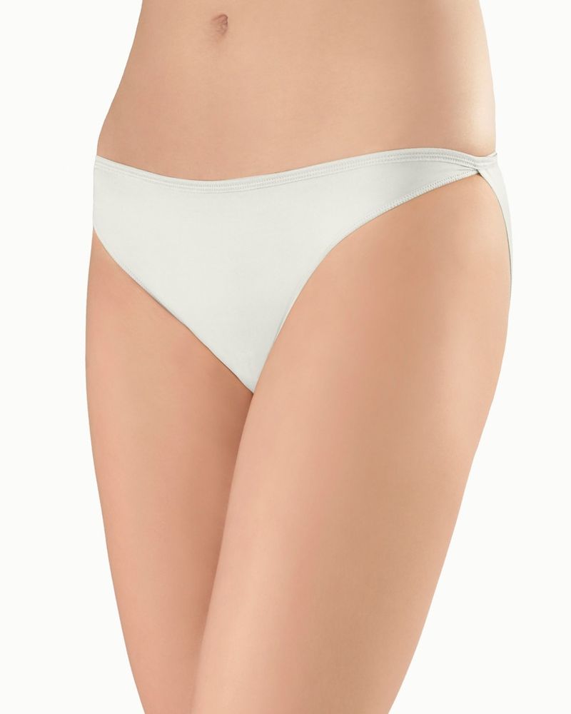 Soma Vanishing Edge Microfiber Bikini Underwear, White/Ivory