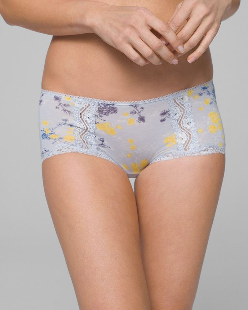 Soma Embraceable Lace Boyshort, Pure Floral Mini Halogen