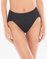 Soma Vanishing Tummy Floral Lace High Leg Shaping Brief Underwear, Black, size S