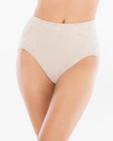 Soma Vanishing Tummy Floral Lace Modern Brief, Pale Sand