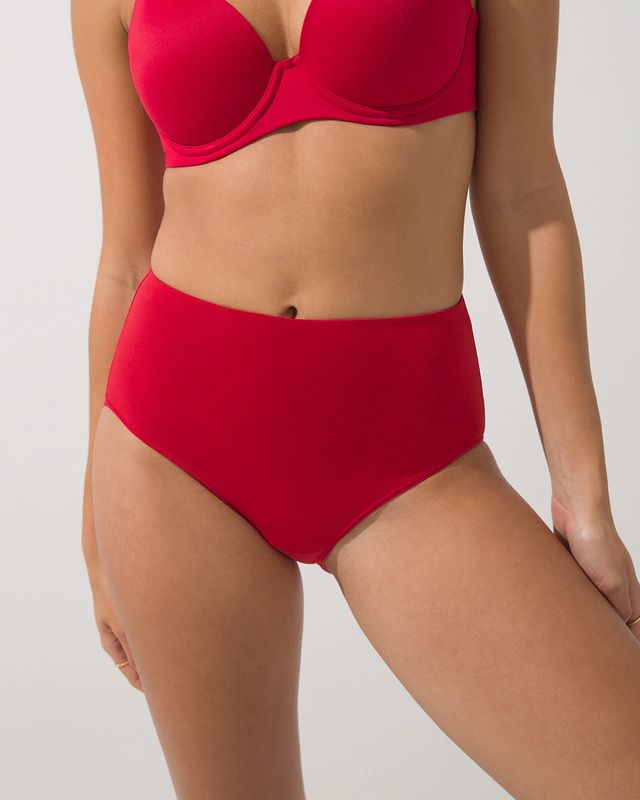 Women's Vanishing Tummy Modern Brief Underwear in Light Red size XL