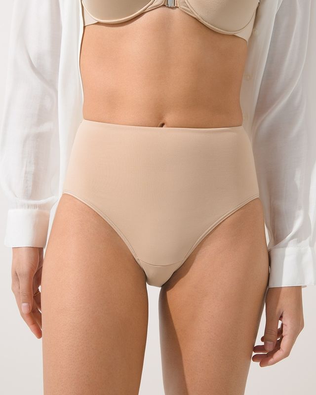Soma Women's Vanishing Tummy Retro Brief Underwear In Red Size
