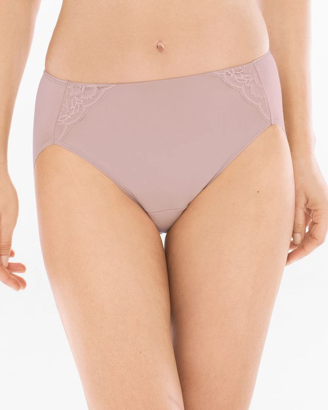 Soma Women's Embraceable Lace Boyshort Underwear In Light Pink Nude Size  2xl