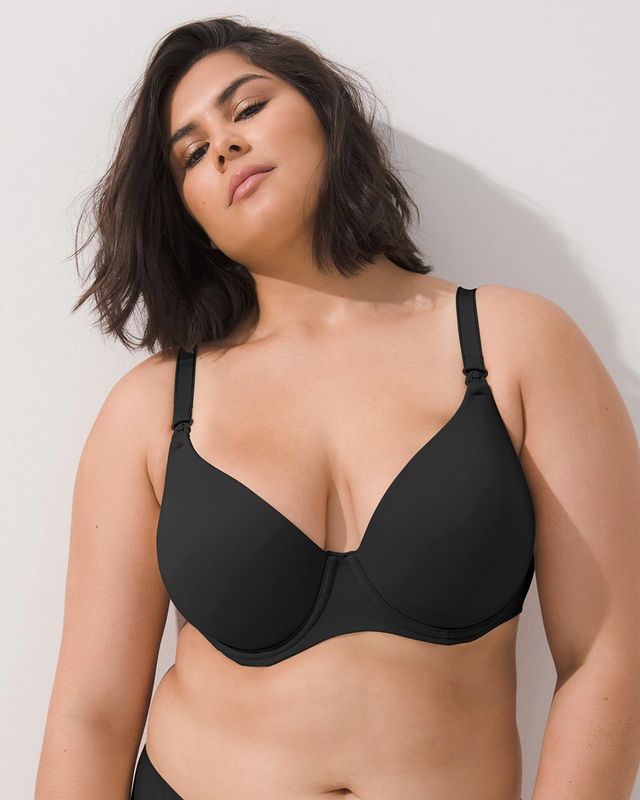 Soma Embraceable Perfect Coverage Contour Nursing Bra, Black