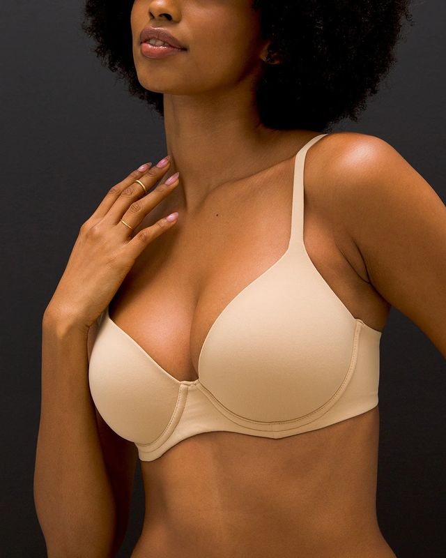 Soma Embraceable Perfect Coverage t shirt underwire bra dark tan 36C