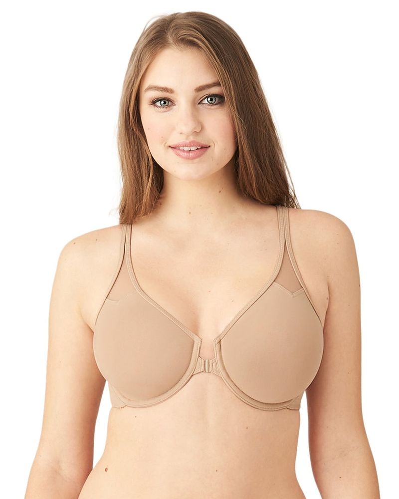 Wacoal T-Back Front Close Underwire Bra, Toast, Size 32C, from