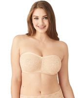 Soma Wacoal Halo Lace Strapless Bra, White/Ivory