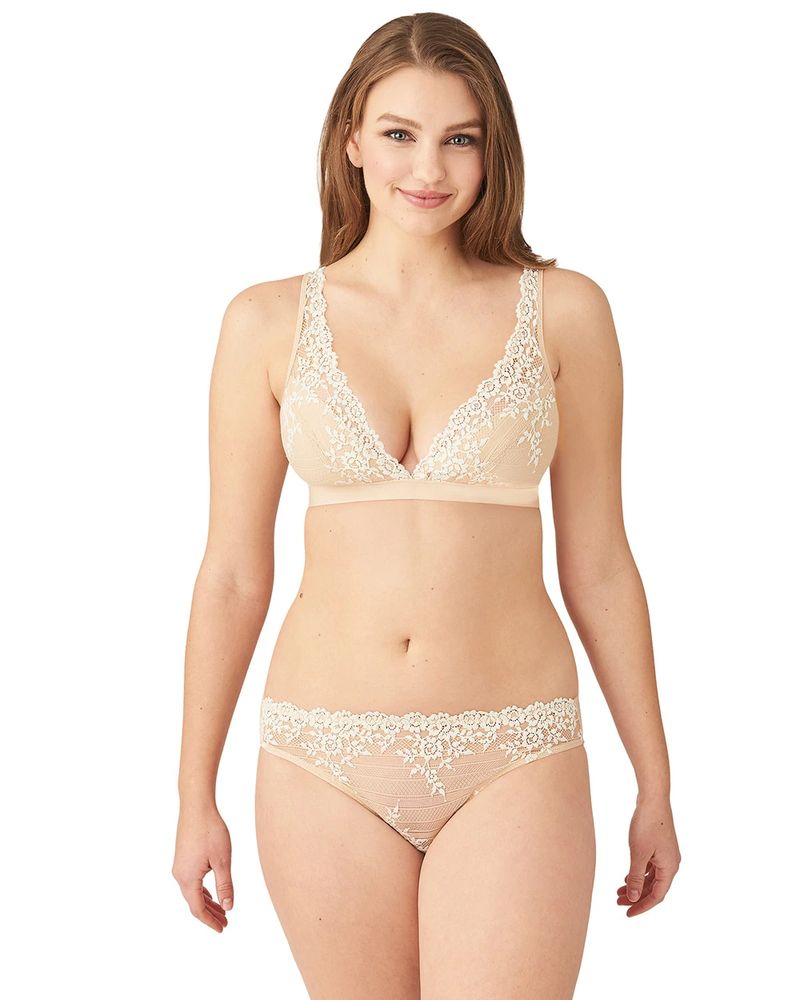 Soma Wacoal Embrace Lace Soft Cup Bra, Naturally Nude/ivory
