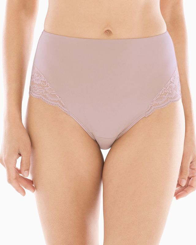 SOMA EMBRACEABLE SUPER SOFT HIPSTER PANTIES IN DOT IVORY/ TAN SIZE