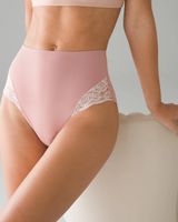 Soma Vanishing Tummy Retro Brief with Lace, WHISPER BLUSH, Size XL