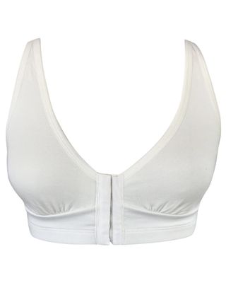 AnaOno Pocketed Front Closure Post Surgery Bra, Ivory, Size XL, from Soma