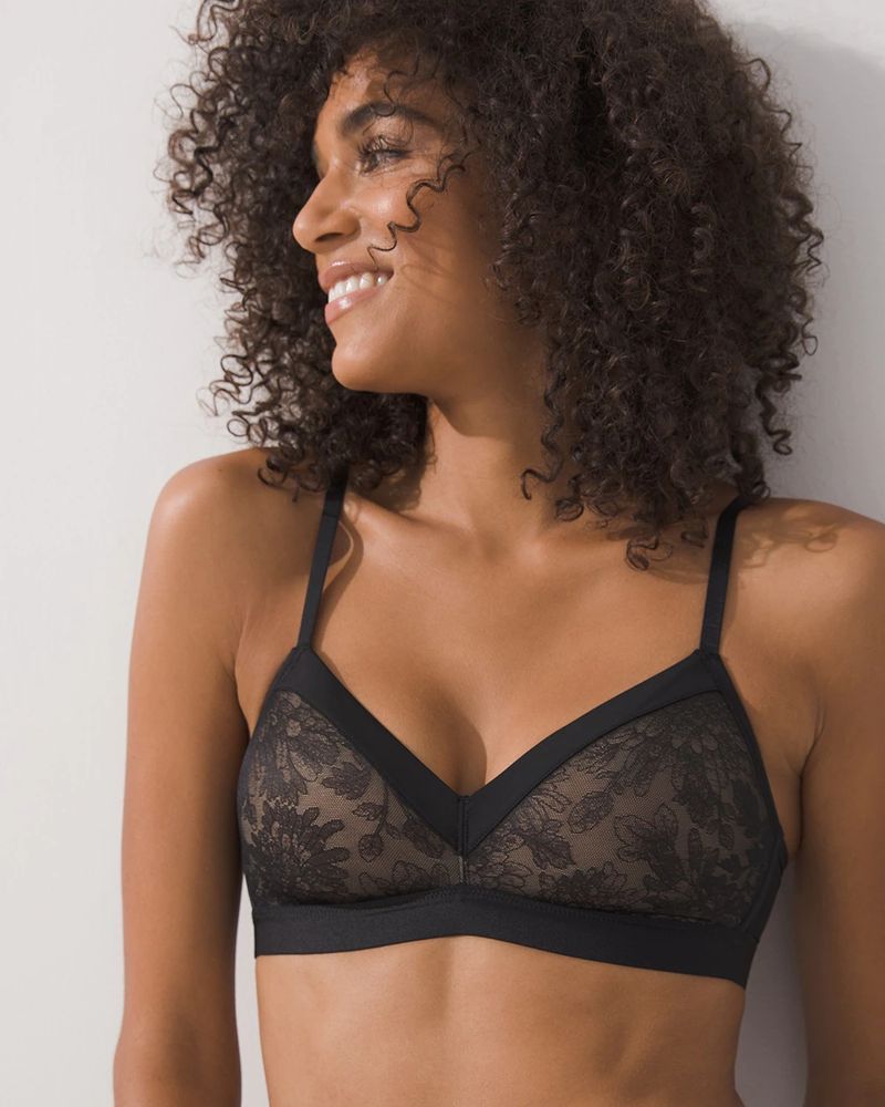 Soma Lightest Lift Wireless Bra, Black, Size 34A