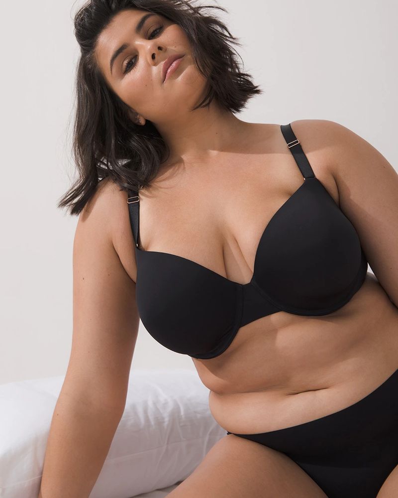 Soma Vanishing 360 Perfect Coverage Wireless Bra In Black