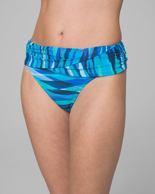 Bleu Rod Beattie Waves of Change Sarong Hipster Bikini Swim Bottom, Cool, Size 4, from Soma