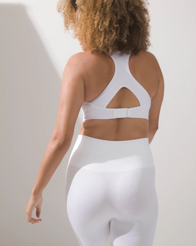 Soma Soma® Sport Seamless Strappy Back Bra, Optic White, Size XL