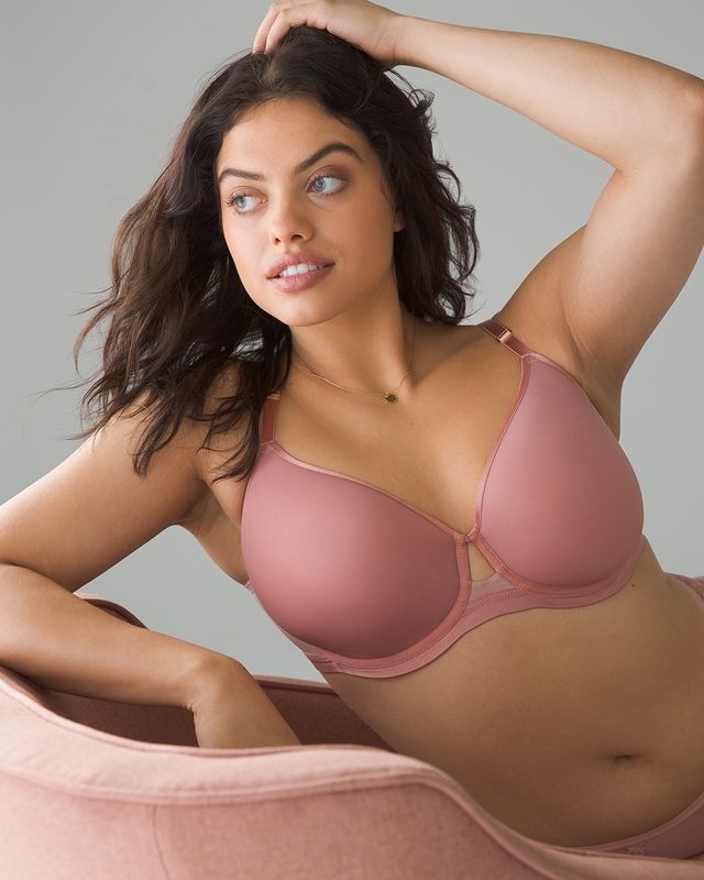 SOMA UNBELIEVABLE Lift Unlined Perfect Coverage Bra 38D hush Pink Blush Nude