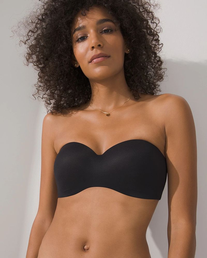 Soma Enbliss Stay-Put Wireless Strapless Bra, Black, size 36D by Soma,  Convertible Bra