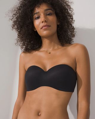 Soma Enbliss Stay-Put Wireless Strapless Bra, Black, size 34A by Soma, Convertible Bra