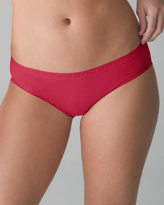 Modal and Lace Trim Hiphugger Panty