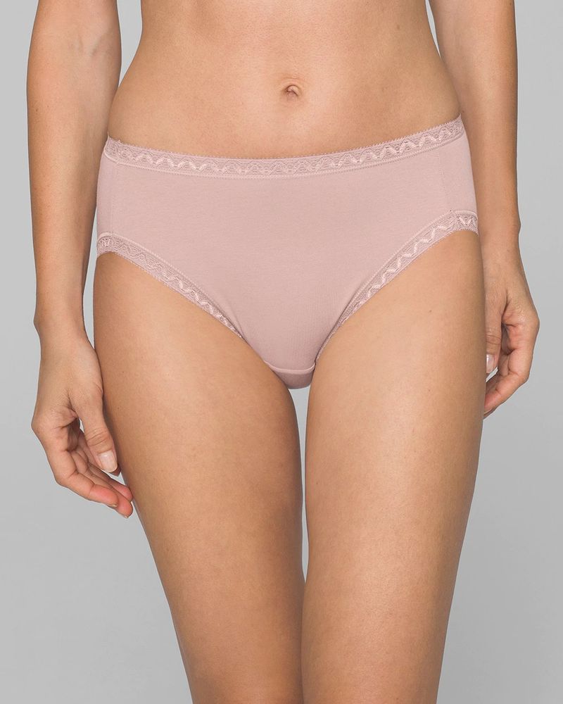 Soma Embraceable Signature Lace High-Leg Brief, Adobe Rose, Size S