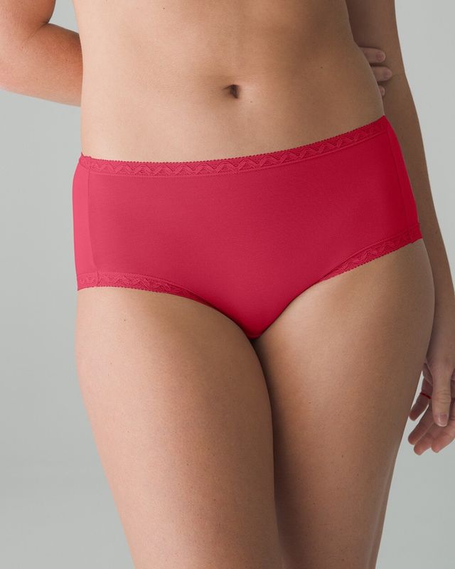 Soma Cotton Modal Brief, RED BEAUTY