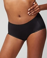 Cotton Brief Panty with Lace Trim