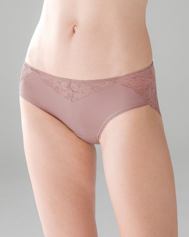 Soma Embraceable Signature Lace Hipster, French Mauve