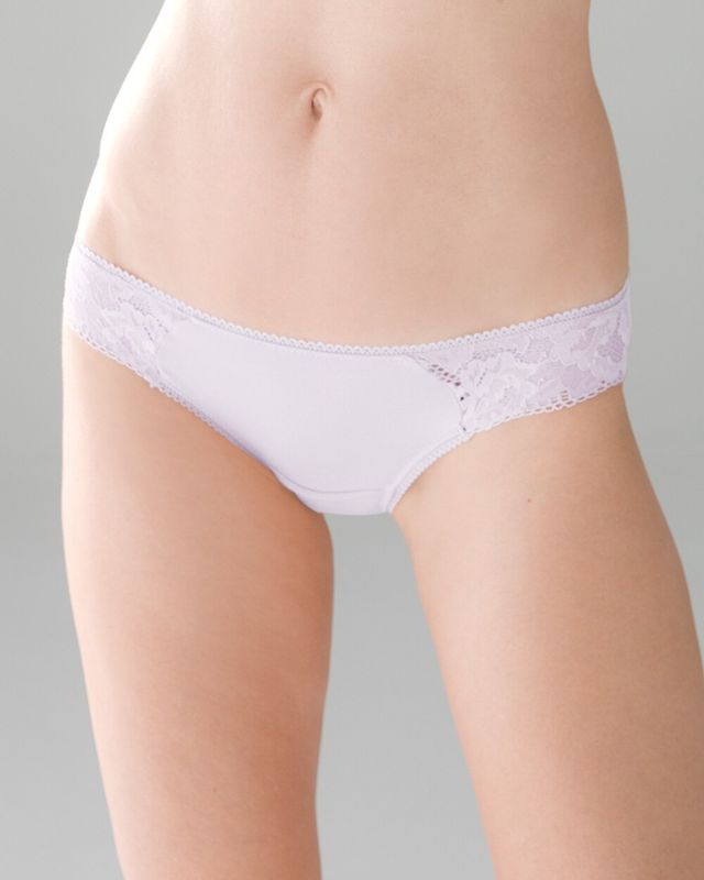 Soma Embraceable Signature Lace Hipster, OPAL LILAC, Size S