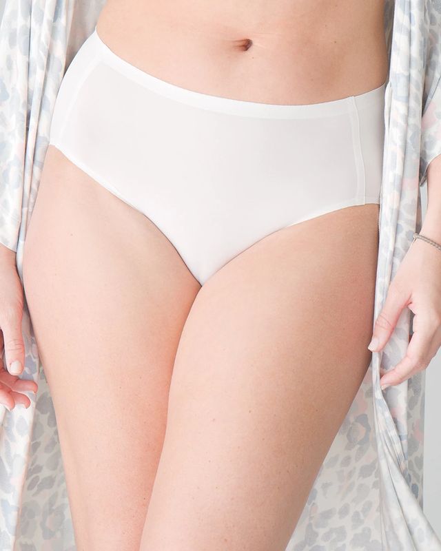Soma Enbliss Soft Stretch Hipster Underwear, White/Ivory, size S