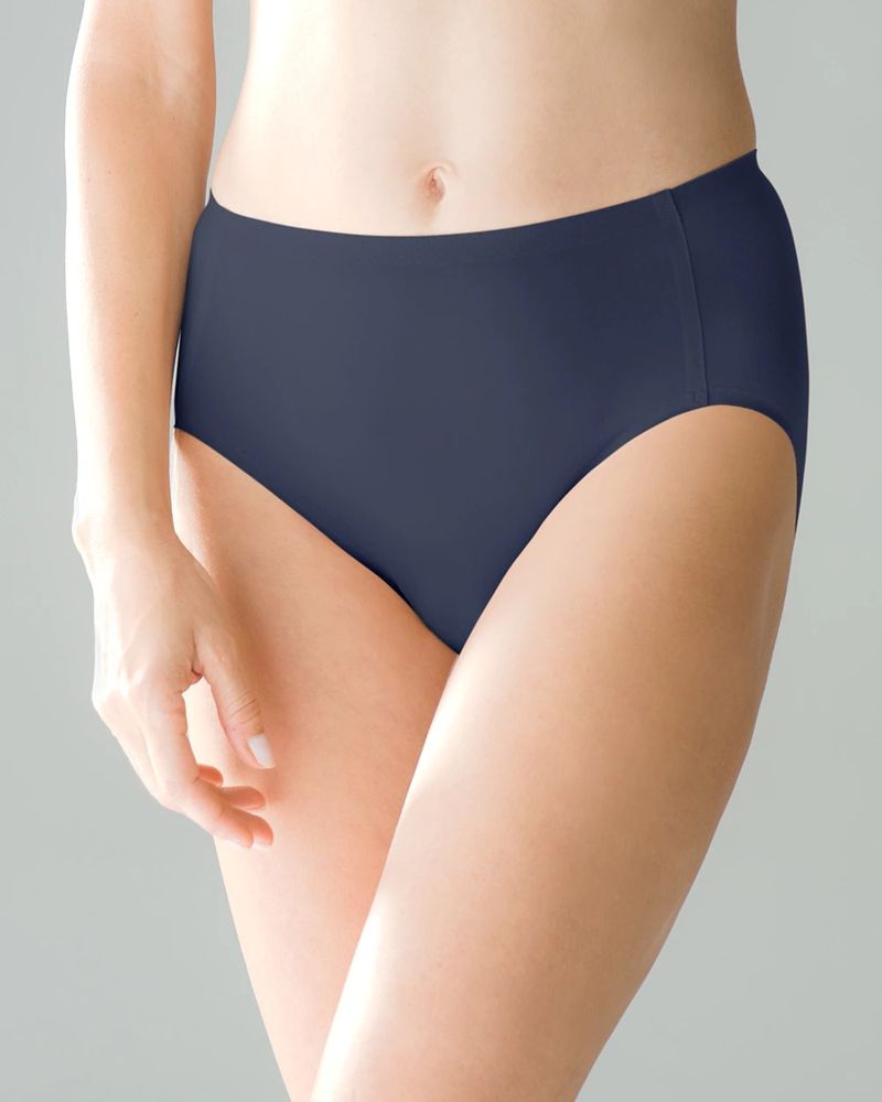 Soma Enbliss Soft Stretch Modern Brief Underwear, Blue/Nightfall Navy, size  M