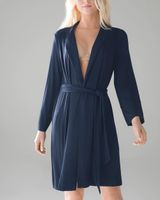 Soma Cool Nights Short Robe, Nightfall Navy, Size S/M