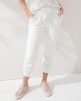 Soma Brushed Terry Jogger Pants, Heather Crystal, Size XS