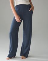 Soma SomaWKND™ Soft Wide Leg Pants, Heather Eclipse, Size S