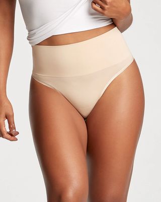 Yummie Ultralight Seamless Smoothing Thong, Frappe, Size S/M, from Soma