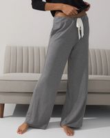 Soma SomaWKND™ Sunday Wide Leg Pant, Heather Graphite, Size M