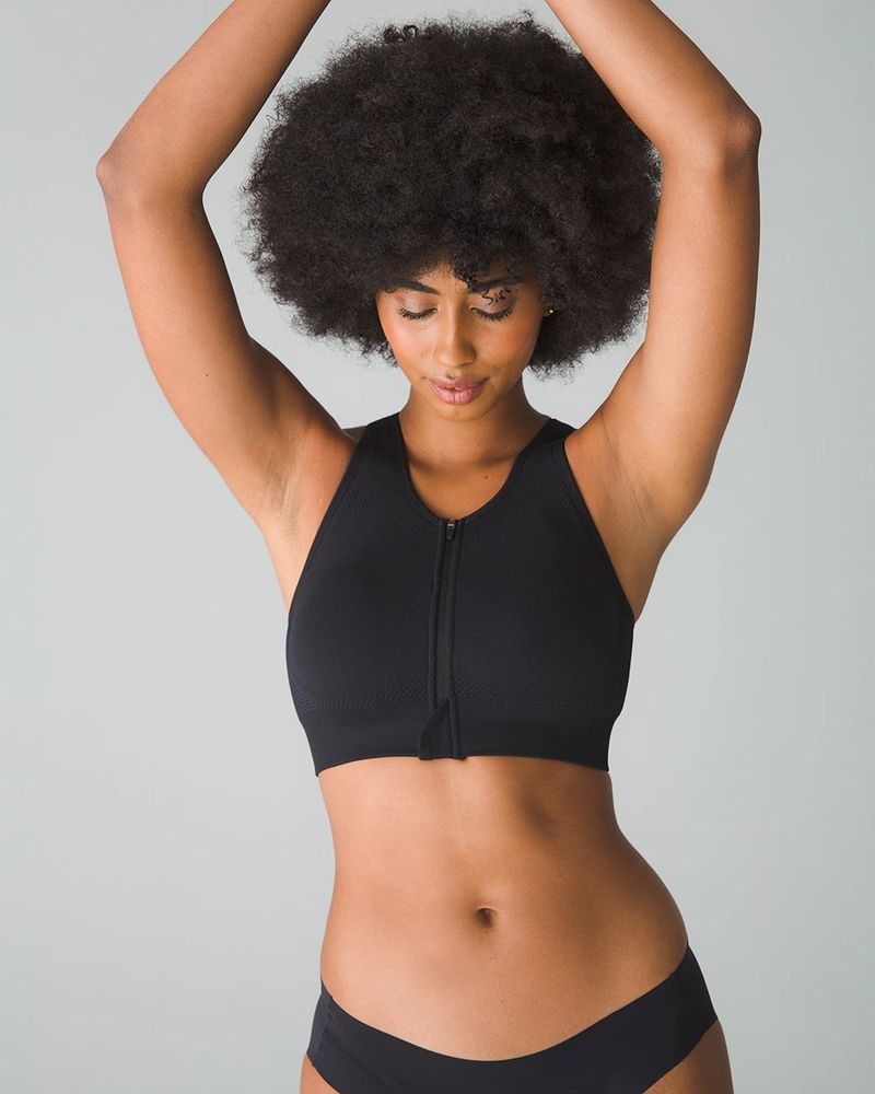 Soma Intimates - Our NEW seamless zip-front sports bra allows you to  stretch, move and go!