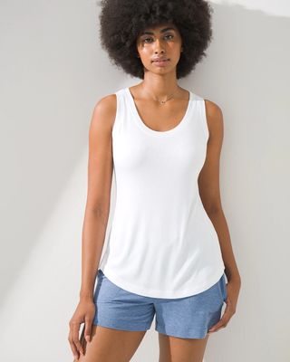 Soma SomaWKND™ Ribbed Tank, Optic White, Size XXL