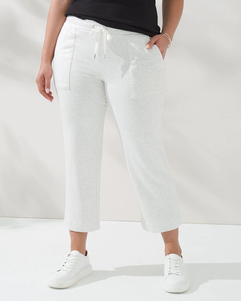 Soma SomaWKND™ Soft Crop Pant, Heather Crystal, Size XS